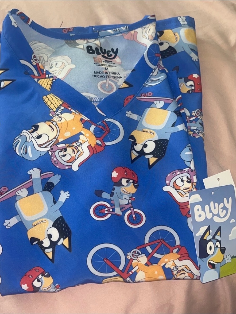 Women’s Scrub Top Bluey